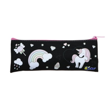 Penal soft, 1 department, 75 x 195 mm, flat, PMP 07-20 "Unicorn in diamonds" Black 70401-1