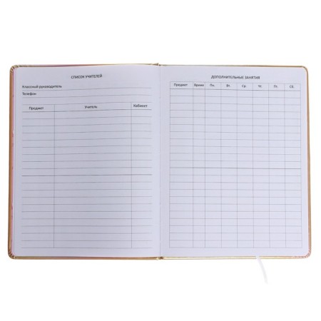 Universal diary for grade 1-11 Style Girl, hard cover, artificial leather, foam rubber, liesse, 80 g/m2-5