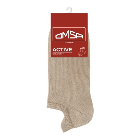 Men's socks shortened with Omsa Active false fits, size 42-44, color Beige