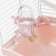 The cage for rodents is equipped, 23 x 19 x 28 cm, pink