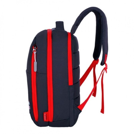 Youth backpack 39 x 26 x 10 cm, ergonomic back, Across G6, black/red G-6-3-1