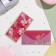 Money envelope "Universal" raspberry roses, 17x8 cm