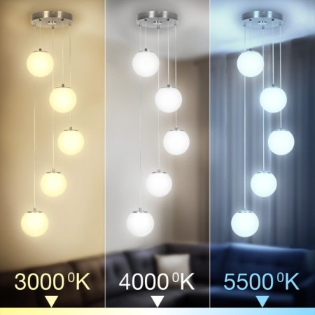 Suspended Citilux “Adam Smart” CL228A051 45x45x60 cm, 5x12W, LED, Gray color-1