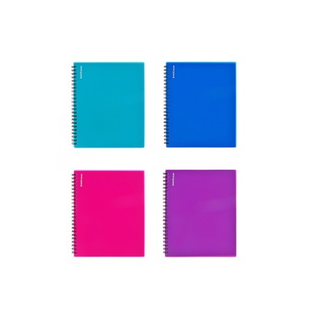 Notebook A5, 80 sheets in the cage on the crest Erichkrause "Glance Vivid", plastic cover, offset block, whiteness 100%, mix-9