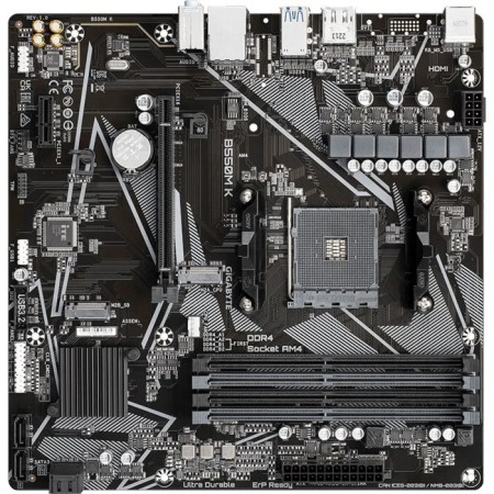 Maternal board Gigabyte B550M K SOC-am4 AMD B550 4XDDR4 MATX AC`97 8ch (7.1) GBlan RAID+HD 10044-2