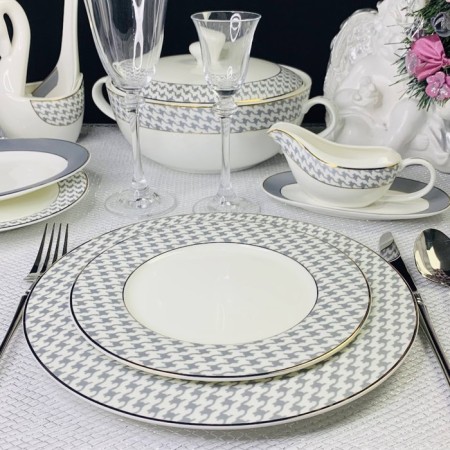 Set of plates Lenardi Earl Grey, D = 22 cm, 6 pcs