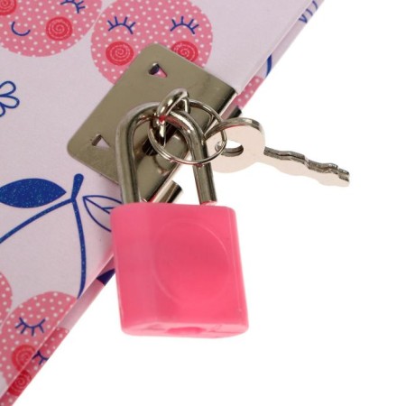 Notebook with a pen and a lock A5, a gift box, 45 sheets, in a ruler, on a crest, mix-4