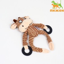 Textile toy with rubber rings 