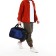 Road bag on lightning, 2 outer pockets, long belt, black/blue color