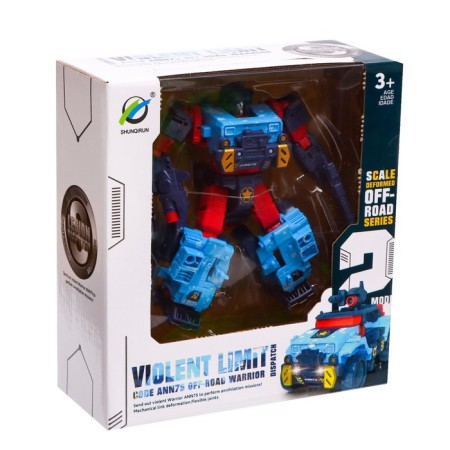 Military SUV robot, transforms, blue color-7