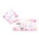 Mini-postcard double "You are my happiness!" White-pink background, 6.5 x 6.5 cm