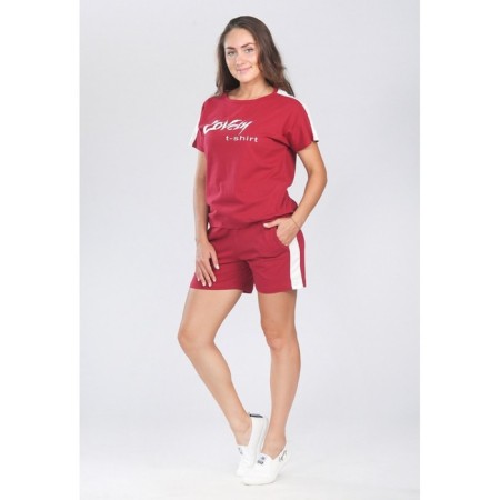 Female suit lovely, size 48, burgundy color-1