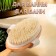 Massage brush made of natural bristles, with a handle, smooth