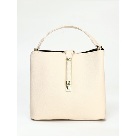 Bag Female Tout with zipper, milk color-2