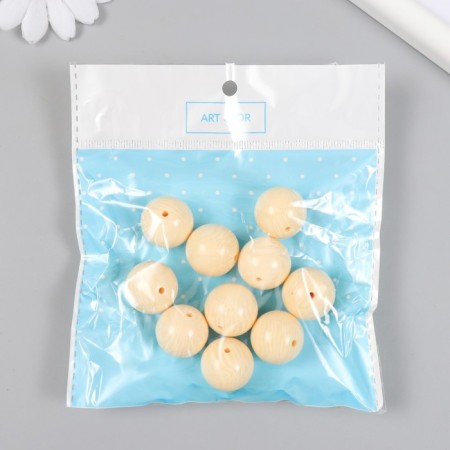 Bead for creativity plastic "Cream Ball" 2x2x2 cm-3