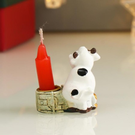Souvenir Polystone SPRACTER with a candle "Bowing of a gland with coins" MIX 4.5x4.3x3 cm-2