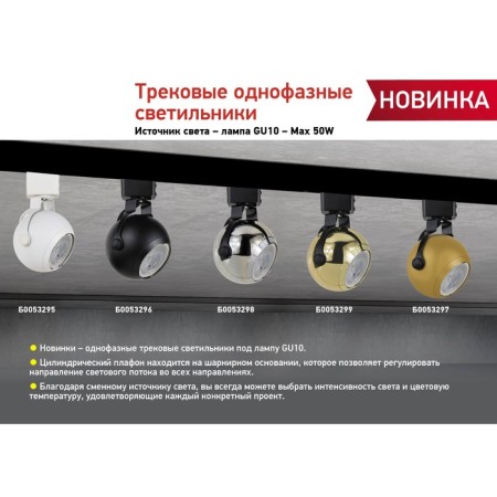 Single-phase track lamp TR35-gU10 CH under the lamp mr16 chrome-8