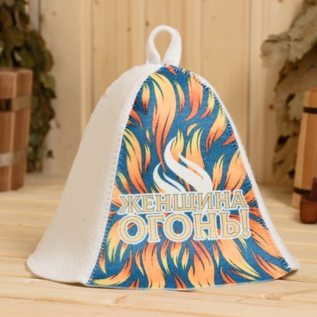Bath cap with print Woman Fire!