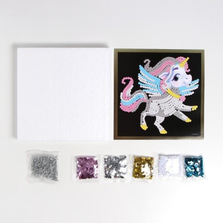 Set for creativity. Application with sequins "Unicorn"-3