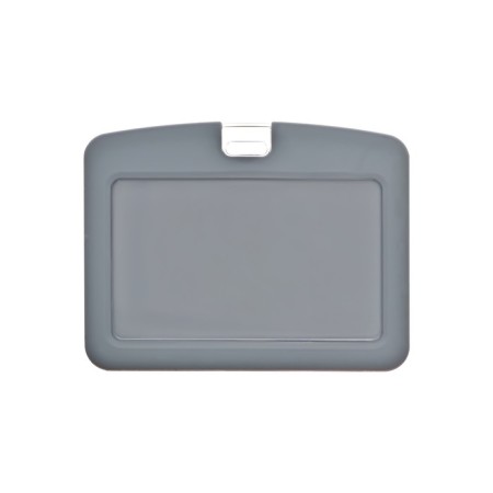 Badge horizontal, external 100x79 mm, internal 85x54 mm, silicone, gray