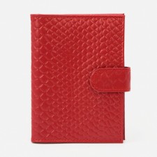 The covers on the button, for auto documents and passports, red color
