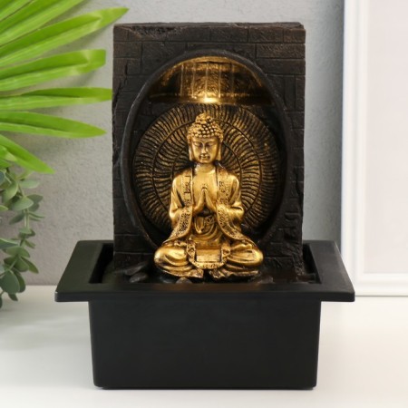 The desktop fountain from the network, backlight "Buddha Meditation in the Grotto" 21x17.5x26 cm-6