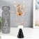 Summary Metal for 1 candle "branches with crystals. Two rings" Gold 38x17x17 cm