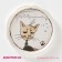Porcelain dessert shade "Cats Aristocrats", D = 18.5 cm