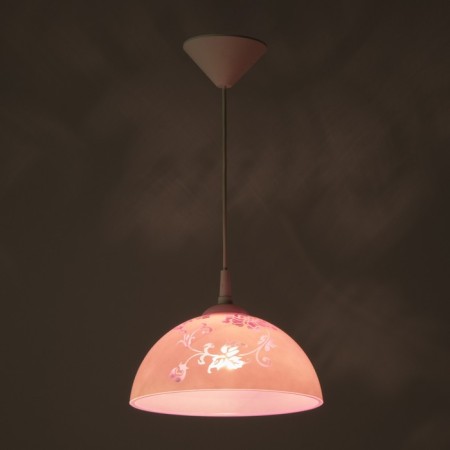 Lamp Bayerlux cap "Rocell" 1 lamp E27 40W White-pink d.250-2