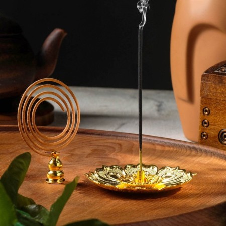 Set of supports of any incense "Jasmine", gold color, d = 8.8 cm-2