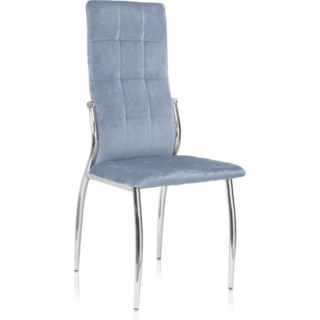 Farini Metal Metal Metal Carrier/Velur, Chrome/Blue 46x52x99 cm