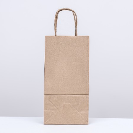 Craft package without printing, round handle 12 x 8 x 24 cm, set 10 pcs-1