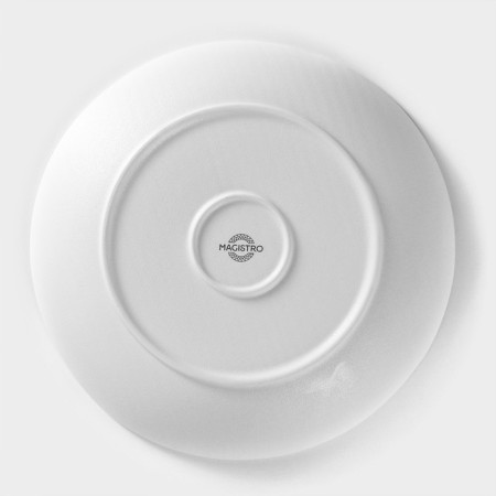 Porcelain plate Magistro line, d = 25.5 cm, white color-3