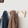 Furniture hook Cappio Fox, two -rod, matte gold