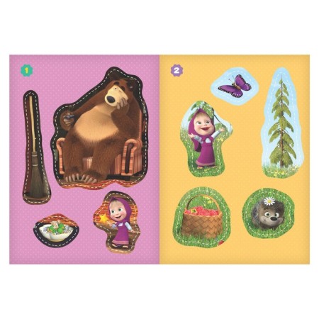 Book with applications, 20 pages, a5, Masha and the bear-1