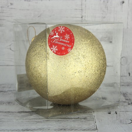 Ball plastic d-15 cm "overflow" gold-1