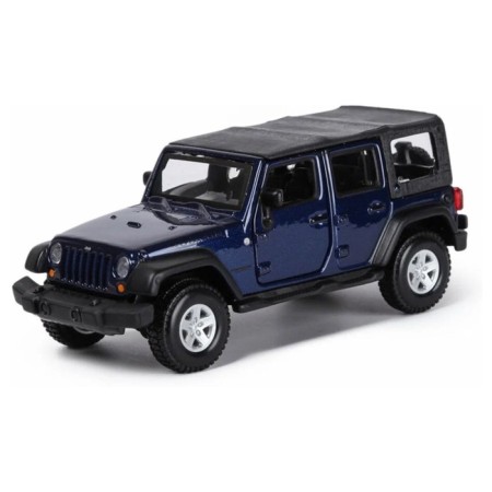 BBURAGO Jeep Wrangler Unlimited Rubicon, Die-Cast, 1:32, Blue Blue-1