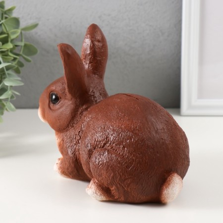 Piggy bank "Rabbit No. 1 Red" height 14 cm, width 10 cm, length 18 cm-4