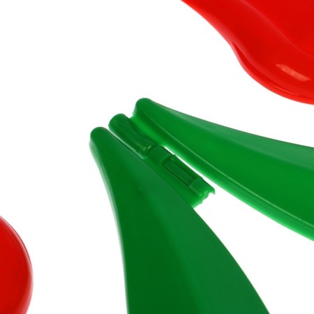 Decorative fence, 30 × 225 cm, 5 sections, plastic, red flower, "tulip"-10