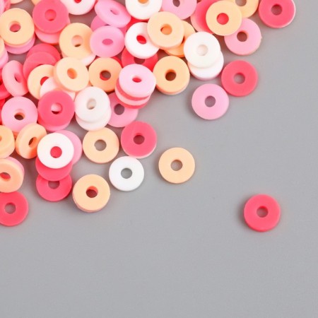 Beads for the creativity of PVC "Ring. Percore. Pink sunset" Set ≈ 330 pcs 0.1x0.6x0.6 cm 989737-2