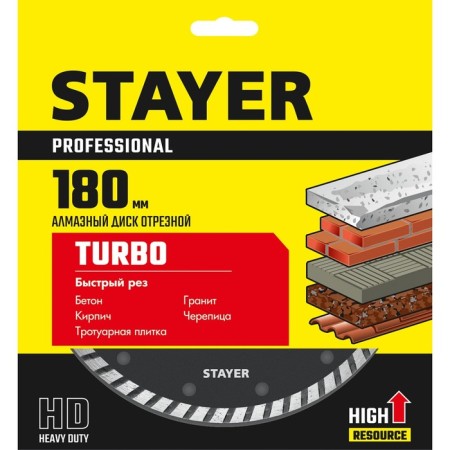Diamond disk Stayer 3662-180_z02, segmented, d = 22.2 mm, 180 mm-1