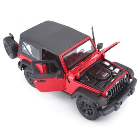 MASTO DIE-CAST 2014 Jeep Wrangler, opening doors, 1:18, yellow color-6