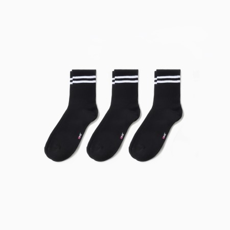 Set of female socks (3 pairs), black color, rr 25-27