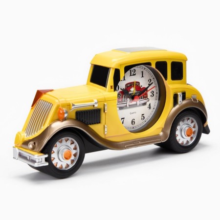Clock - an alarm clock "Yellow car", with a suspension, D -7 cm, 24 x 4 x 11 cm, 3AAA-2