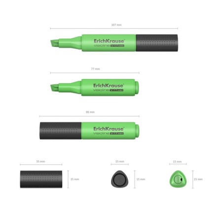 Erichkrause Visioline V-17 Mini, 0.6-4.5 mm, water-based ink, green, green, green-2