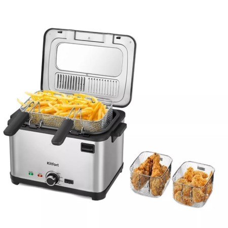 Fritten KitFort KT-6240, 2000 W, 4.8/2.2 L, 130-190 ° C, silver-black-3