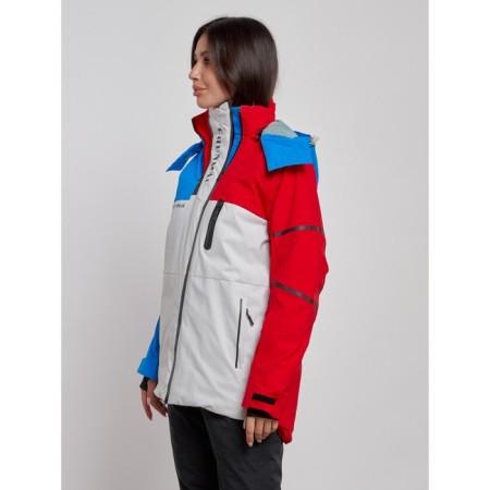 Ski jacket female winter, size 44, red color-1