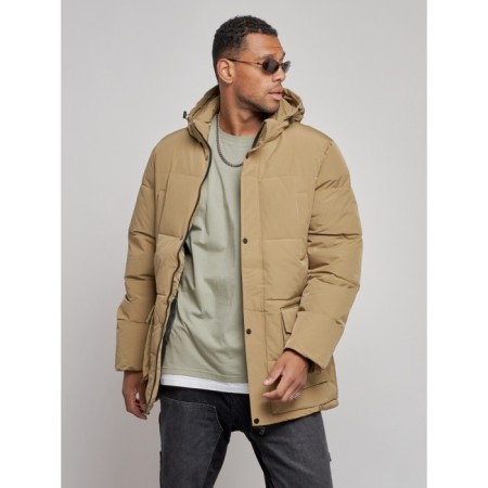 Extensive male winter park, size 50, beige color-6