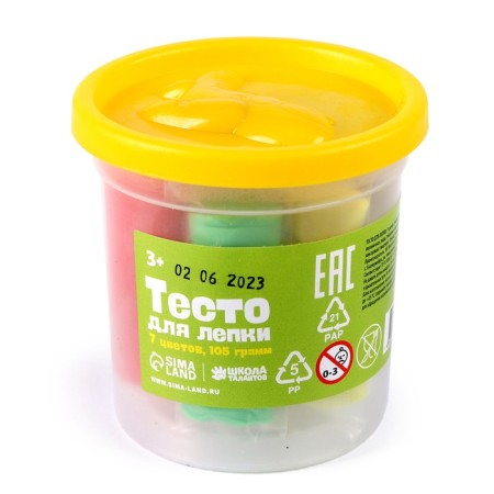 Modeling dough, 7 colors 15 g in the bucket-5