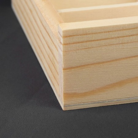 Organizer for needlework, wooden, with an acrylic cover, 9 departments, 17 × 13 × 3.5 cm-3